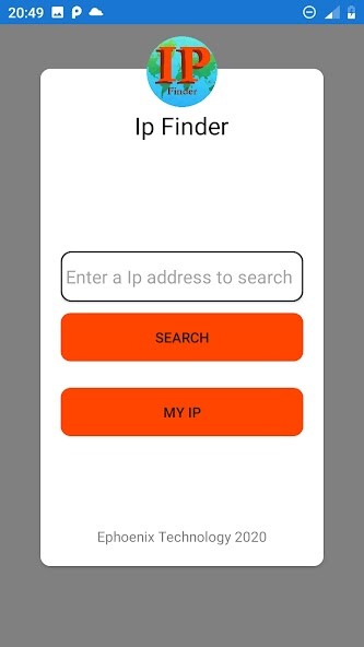 Run android online APK IP Finder from MyAndroid or emulate IP Finder using MyAndroid