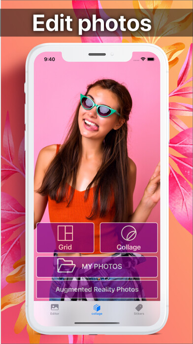 Emulate iPhone app iPhotos • Photo Collage editor using MyAndroid
