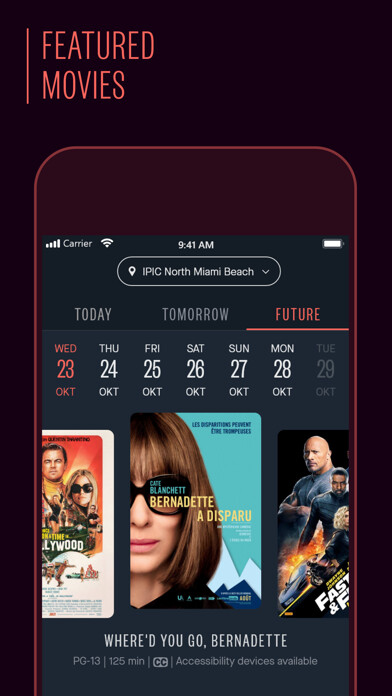 Emulate iPhone app IPIC Theatres using MyAndroid