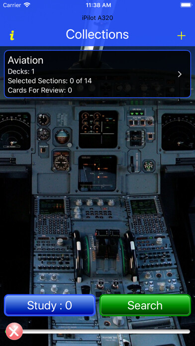 Emulate iPhone app iPilot A320 Study Guide using MyAndroid