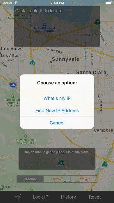 Emulate iPhone app IP Locator – Address Finder using MyAndroid