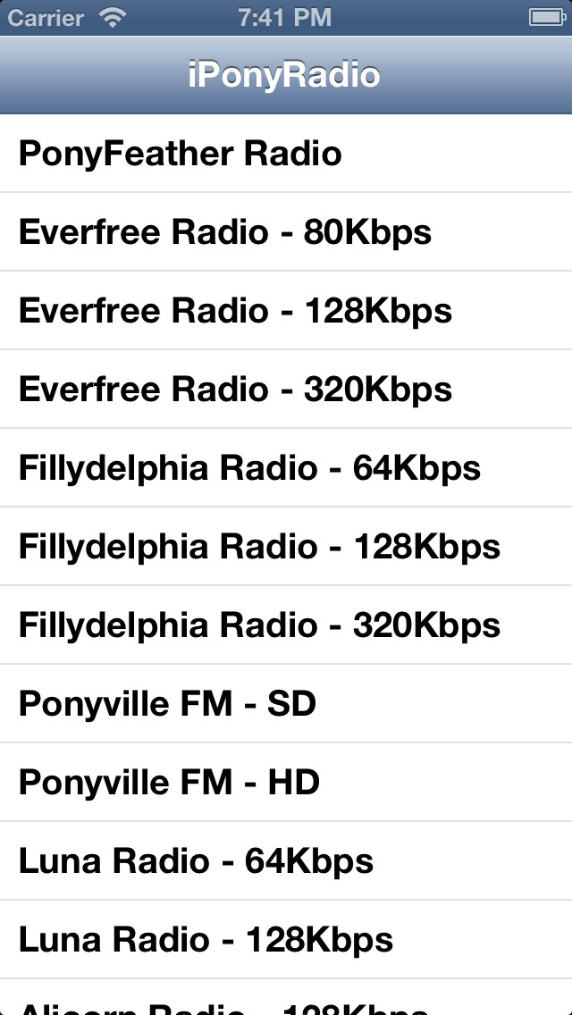 Emulate iPhone app iPonyRadio using MyAndroid Emulate iPhone app iPonyRadio using MyAndroid