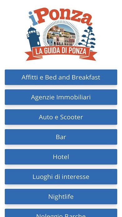 Emulate iPhone app iPonza Guida Turistica using MyAndroid