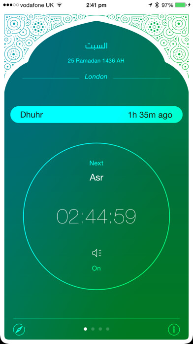 Emulate iPhone app iPray: Adhan · Prayer · Qibla using MyAndroid