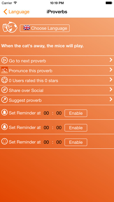 Emulate iPhone app iProverbs+ using MyAndroid Emulate iPhone app iProverbs+ using MyAndroid