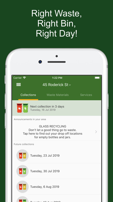 Emulate iPhone app Ipswich Bin App using MyAndroid