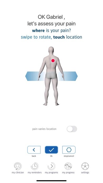 Emulate iPhone app iPulser: Pain Relief System using MyAndroid