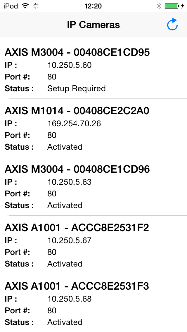 Emulate iPhone app IP Utility For Axis Cameras using MyAndroid Emulate iPhone app IP Utility For Axis Cameras using MyAndroid