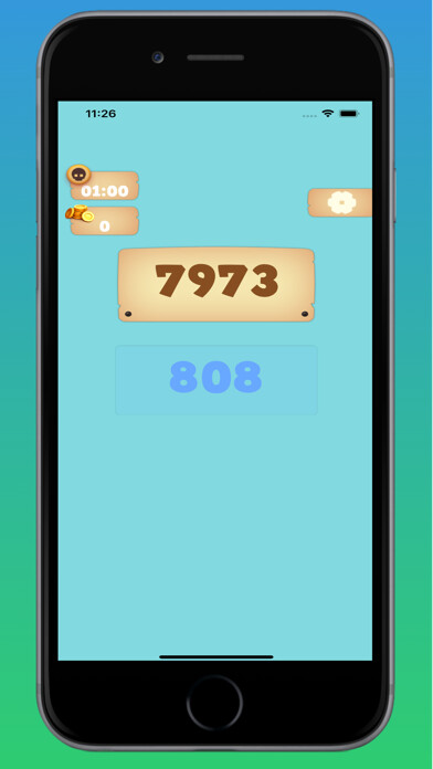 Emulate iPhone app IQ Numbers Game using MyAndroid