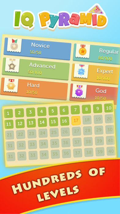 Emulate iPhone app IQ Pyramid - Brain Puzzle Game using MyAndroid