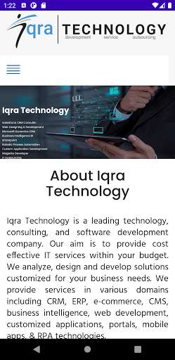 Run android online APK Iqra Technology from MyAndroid or emulate Iqra Technology using MyAndroid