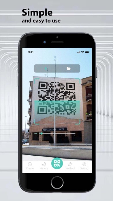 Emulate iPhone app iQR - Scanning Expert using MyAndroid
