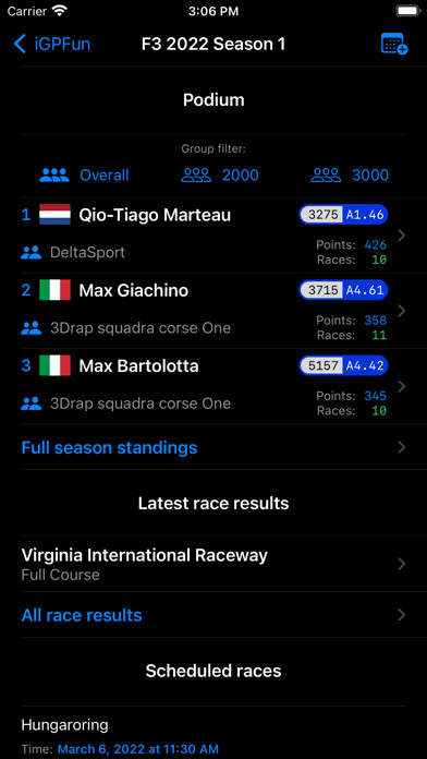 Emulate iPhone app iRace: iRacing League Results using MyAndroid Emulate iPhone app iRace: iRacing League Results using MyAndroid