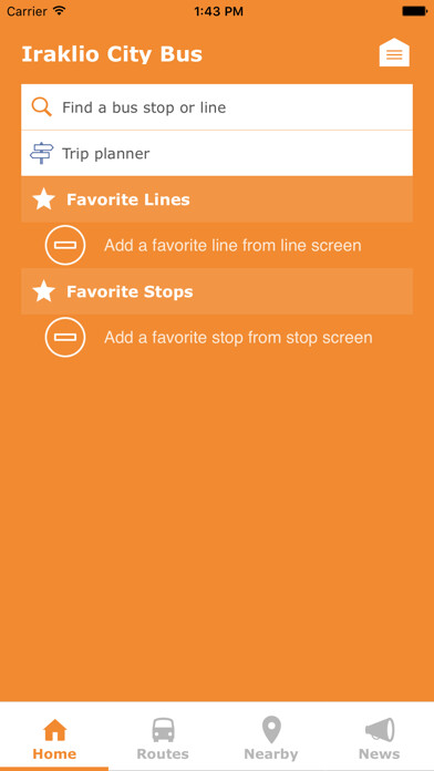 Emulate iPhone app Iraklio City Bus using MyAndroid
