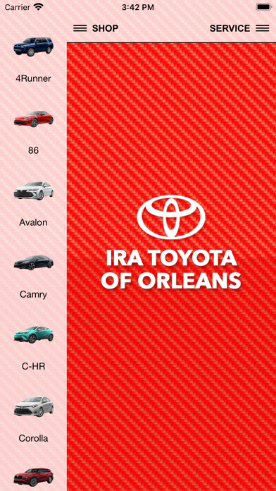 Emulate iPhone app Ira Toyota of Orleans using MyAndroid
