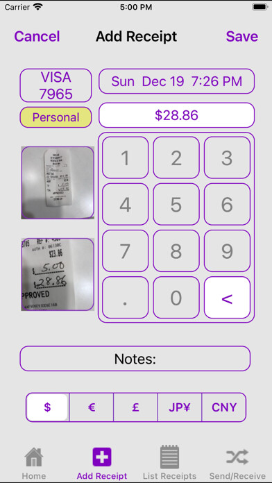 Emulate iPhone app iReceiptList using MyAndroid