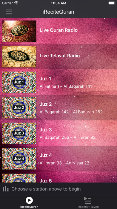 Emulate iPhone app iReciteQuran using MyAndroid