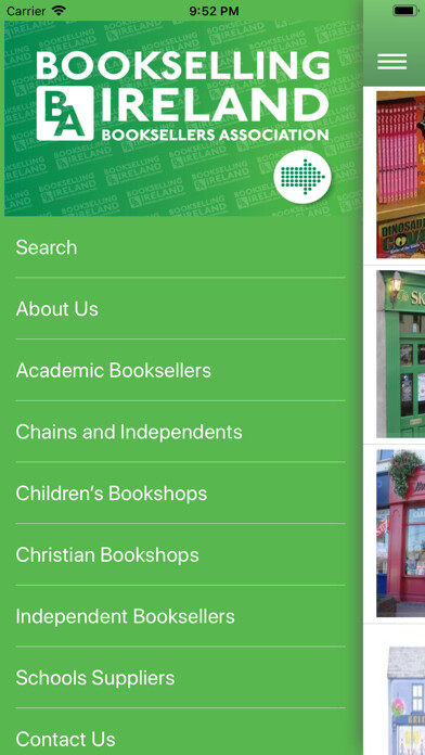 Emulate iPhone app Ireland Bookshop Search using MyAndroid