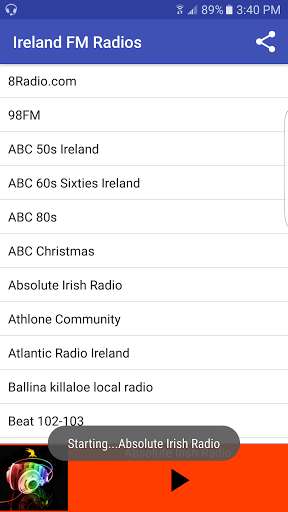 Emulate Android APK Ireland FM Radios