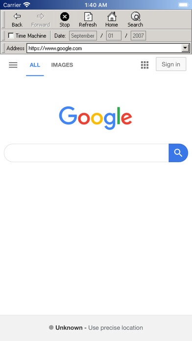Emulate iPhone app iRetro — The Internet Browser using MyAndroid