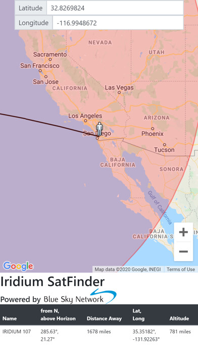 Emulate iPhone app Iridium SatFinder using MyAndroid