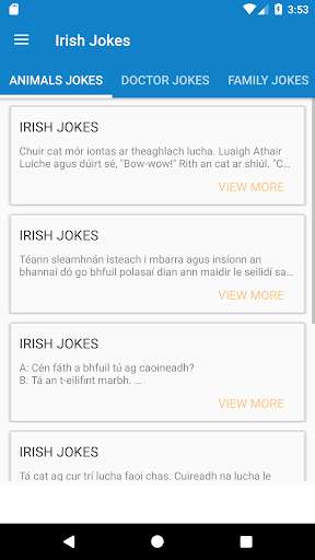 Run android online APK Irish Jokes from MyAndroid or emulate Irish Jokes using MyAndroid