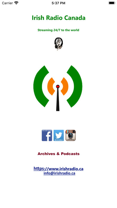 Run android online APK Irish Radio Canada from MyAndroid or emulate Irish Radio Canada using MyAndroid