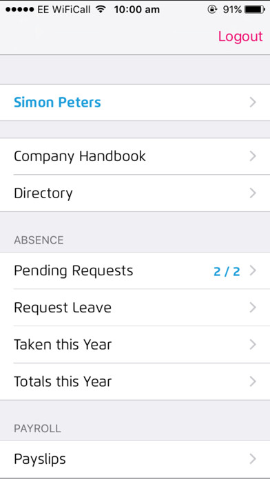 Emulate iPhone app IRIS HR Professional using MyAndroid Emulate iPhone app IRIS HR Professional using MyAndroid