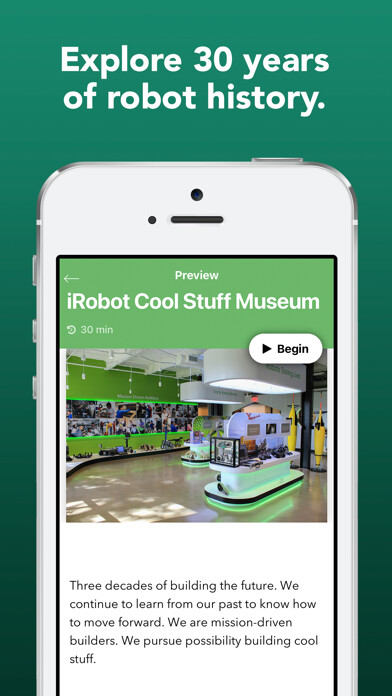 Emulate iPhone app iRobot Cool Stuff Museum using MyAndroid