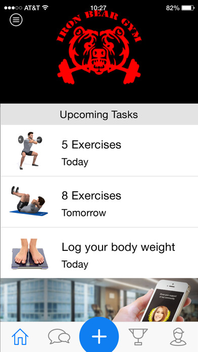 Emulate iPhone app Iron Bear Gym - Fitnessportal using MyAndroid