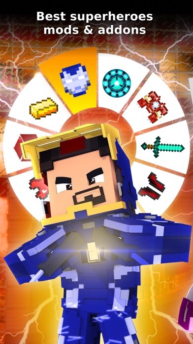 Emulate iPhone app Iron Mods Addons for Minecraft using MyAndroid