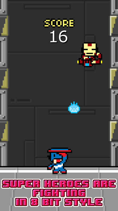 Emulate iPhone app Iron vs Captain - Invincible Cartoon Heroes Fight The Wars Of Force using MyAndroid