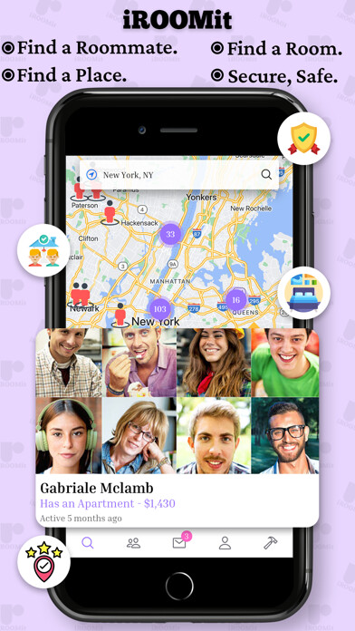 Emulate iPhone app iROOMit Roommate Finder, Rooms using MyAndroid