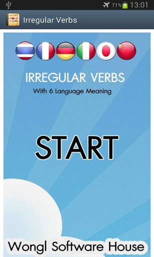 Emulate Android APK Irregular Verbs 6 Language
