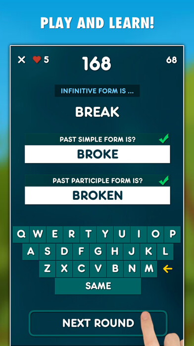 Emulate iPhone app Irregular Verbs Test LITE using MyAndroid Emulate iPhone app Irregular Verbs Test LITE using MyAndroid