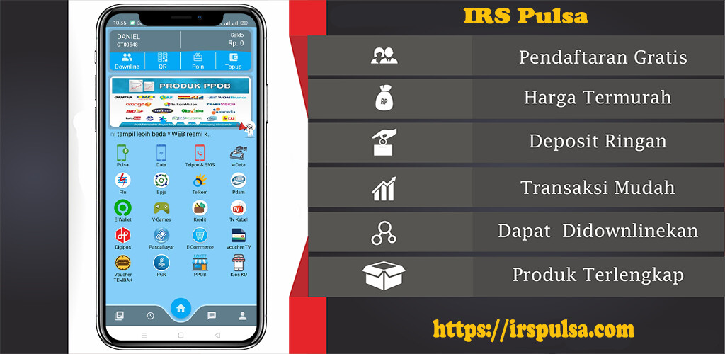 Run android online APK IRS Pulsa from MyAndroid or emulate IRS Pulsa using MyAndroid