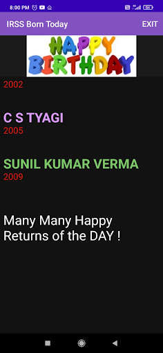 Run android online APK IRSS Born Today from MyAndroid or emulate IRSS Born Today using MyAndroid