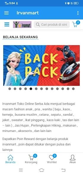 Run android online APK Irvanmart from MyAndroid or emulate Irvanmart using MyAndroid