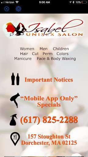 Run android online APK Isabel Unisex Salon from MyAndroid or emulate Isabel Unisex Salon using MyAndroid
