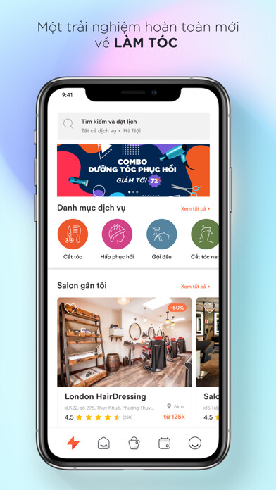 Emulate iPhone app iSalon Booking using MyAndroid