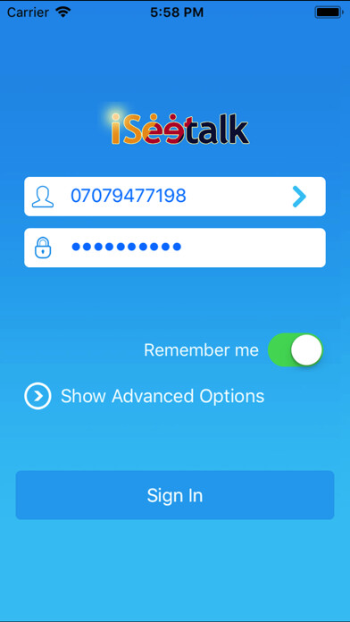 Emulate iPhone app iSeetalk using MyAndroid