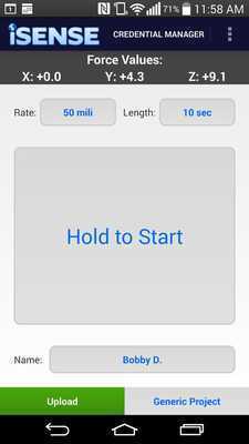 Emulate Android APK iSENSE Motion