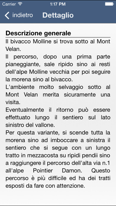 Emulate iPhone app iSentieri Gran San Bernardo using MyAndroid