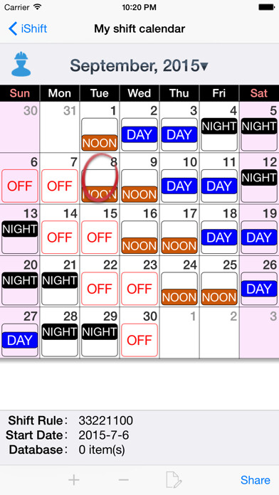 Emulate iPhone app iShift Calendar using MyAndroid Emulate iPhone app iShift Calendar using MyAndroid