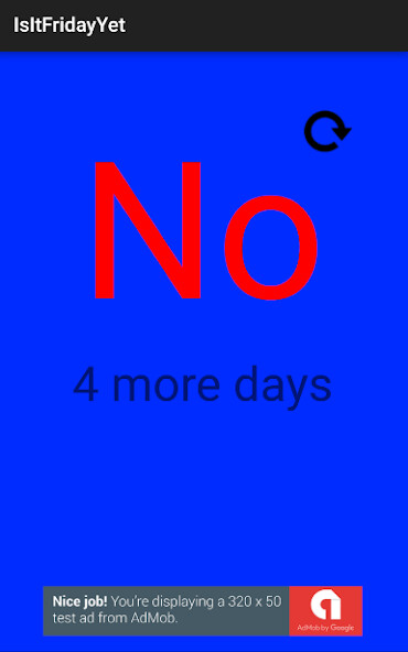 Run android online APK IsItFridayYet? from MyAndroid or emulate IsItFridayYet? using MyAndroid