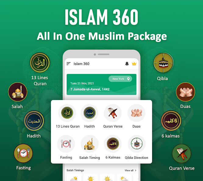 Run android online APK Islam 360: Quran, Prayer times from MyAndroid or emulate Islam 360: Quran, Prayer times using MyAndroid