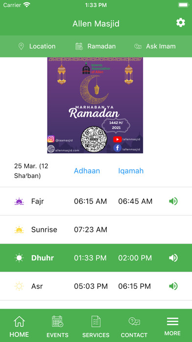 Emulate iPhone app Islamic Association of Allen using MyAndroid Emulate iPhone app Islamic Association of Allen using MyAndroid
