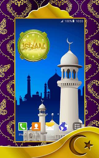 Run android online APK Islamic Clock Widget from MyAndroid or emulate Islamic Clock Widget using MyAndroid