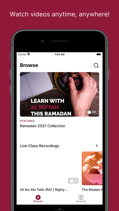 Emulate iPhone app Islamic Courses: Muslim Videos using MyAndroid