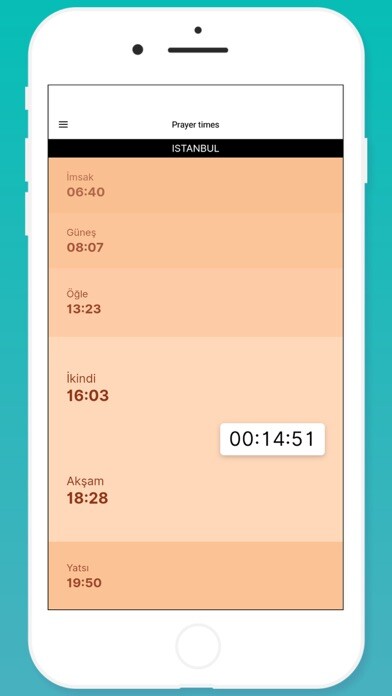 Emulate iPhone app Islamic Prayer Times App using MyAndroid Emulate iPhone app Islamic Prayer Times App using MyAndroid